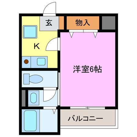 ハピネス八筋の物件間取画像